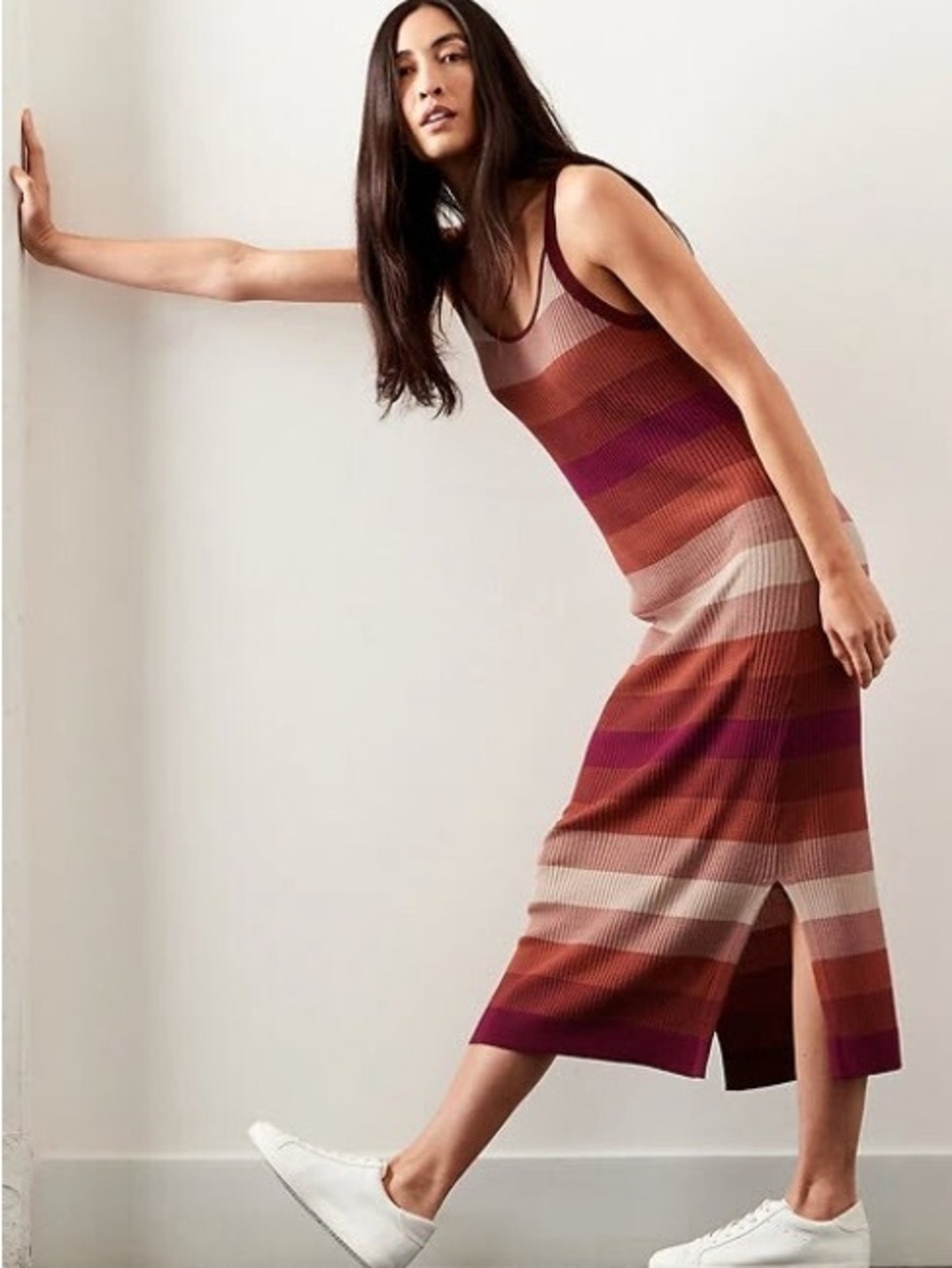 Banana Republic
Ombré Midi Sweater Dress in the “Pink Multi" colorway.
